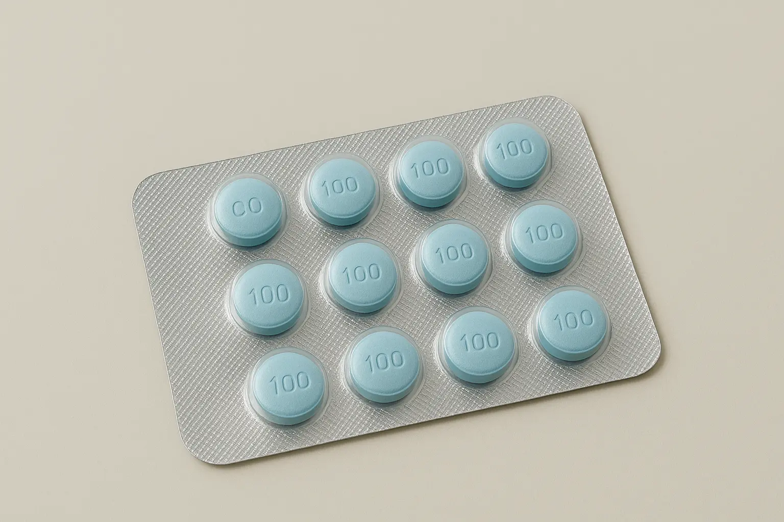 Blister pack representing Cenforce 100 mg